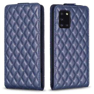 For Samsung Galaxy A31 Diamond Lattice Vertical Flip Leather Phone Case(Blue)