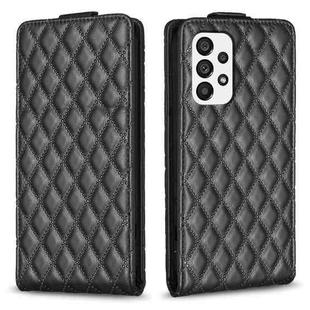 For Samsung Galaxy A52 4G/5G Diamond Lattice Vertical Flip Leather Phone Case(Black)