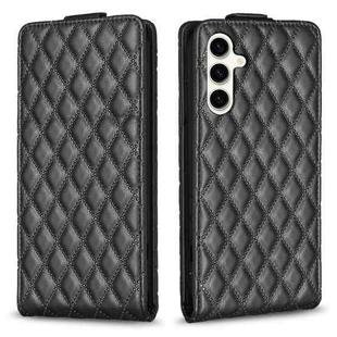 For Samsung Galaxy S23 FE 5G Diamond Lattice Vertical Flip Leather Phone Case(Black)