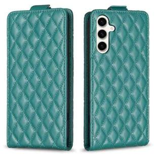 For Samsung Galaxy S23 FE 5G Diamond Lattice Vertical Flip Leather Phone Case(Green)