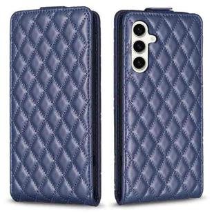 For Samsung Galaxy S23 FE 5G Diamond Lattice Vertical Flip Leather Phone Case(Blue)