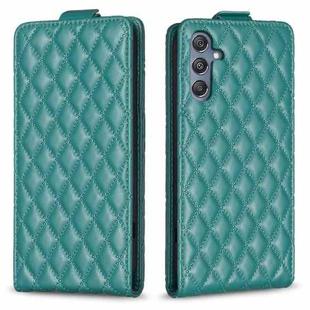 For Samsung Galaxy M34 5G Diamond Lattice Vertical Flip Leather Phone Case(Green)