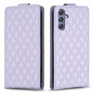 For Samsung Galaxy M34 5G Diamond Lattice Vertical Flip Leather Phone Case(Purple)