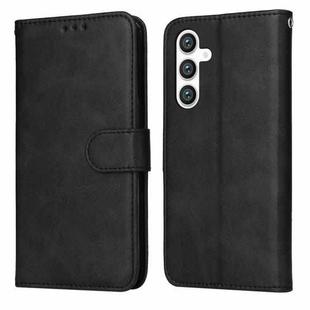 For Samsung Galaxy S23 FE 5G Classic Calf Texture Flip Leather Phone Case(Black)