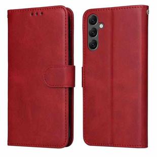 For Samsung Galaxy A25 5G Global Classic Calf Texture Flip Leather Phone Case(Red)