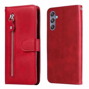 For Samsung Galaxy M34 5G Fashion Calf Texture Zipper Leather Phone Case(Red)