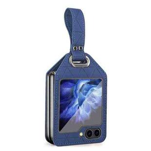 For Samsung Galaxy Z Flip5 Rocky Series Wristband Holder PC Phone Case(Blue)
