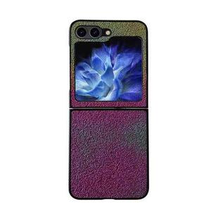For Samsung Galaxy Z Flip5 Colorful Glitter PC Shockproof Phone Case(Purple)