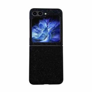 For Samsung Galaxy Z Flip5 Colorful Glitter PC Shockproof Phone Case(Black)