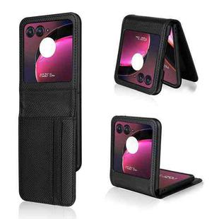 For Motorola Moto Razr 40 Ultra Card Slot PU Leather PC Phone Case(Black)