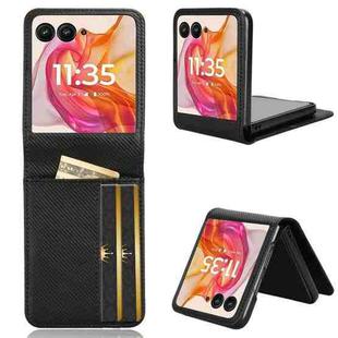 For Motorola Moto Razr 50 Ultra Card Slot PU Leather PC Phone Case(Black)