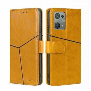 For Blackview Oscal C30 Geometric Stitching Leather Phone Case(Yellow)