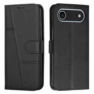 For iPhone 17 Air Stitching Calf Texture Buckle Leather Phone Case(Black)