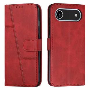 For iPhone 17 Air Stitching Calf Texture Buckle Leather Phone Case(Red)