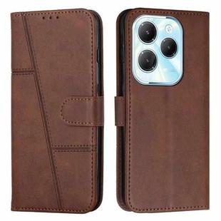 For Infinix Hot 40 / 40 Pro Stitching Calf Texture Buckle Leather Phone Case(Brown)