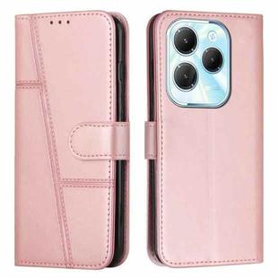 For Infinix Hot 40 / 40 Pro Stitching Calf Texture Buckle Leather Phone Case(Rose Gold)
