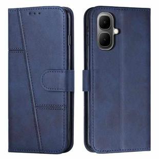 For Infinix Smart 10 4G Stitching Calf Texture Buckle Leather Phone Case(Blue)