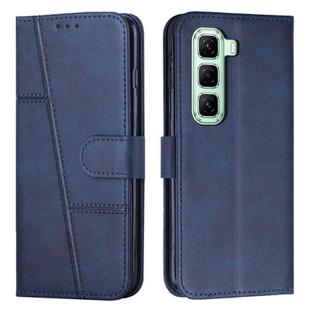For Infinix Hot 60 Pro+ 4G Stitching Calf Texture Buckle Leather Phone Case(Blue)