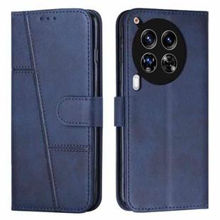 For Tecno Camon 30 4G / 5G Stitching Calf Texture Buckle Leather Phone Case(Blue)