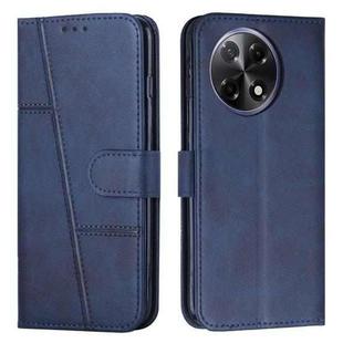 For Tecno Camon 30S Stitching Calf Texture Buckle Leather Phone Case(Blue)