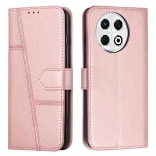 For Tecno Spark 30 Pro Stitching Calf Texture Buckle Leather Phone Case(Rose Gold)