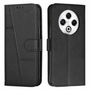 For Tecno Spark 30 4G Stitching Calf Texture Buckle Leather Phone Case(Black)