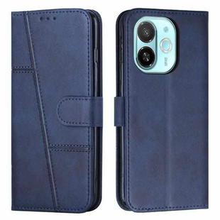 For Tecno Spark 30C 5G / Pop 9 5G Stitching Calf Texture Buckle Leather Phone Case(Blue)