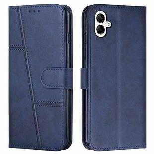 For Samsung Galaxy A06 4G Stitching Calf Texture Buckle Leather Phone Case(Blue)