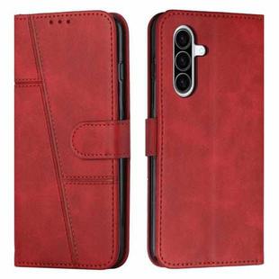 For Samsung Galaxy A36 5G Stitching Calf Texture Buckle Leather Phone Case(Red)