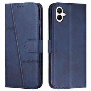 For Samsung Galaxy A07 4G Stitching Calf Texture Buckle Leather Phone Case(Blue)
