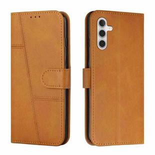 For Samsung Galaxy A17 / A26 5G Stitching Calf Texture Buckle Leather Phone Case(Yellow)