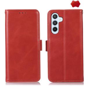 For Samsung Galaxy S24 Crazy Horse Top Layer Cowhide Leather Phone Case(Red)