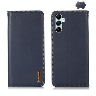 For Samsung Galaxy S24+ KHAZNEH Nappa Top Layer Cowhide Leather Phone Case(Blue)