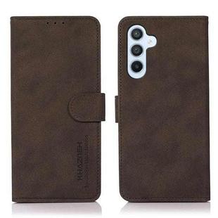 For Samsung Galaxy S24+ 5G KHAZNEH Matte Texture Leather Phone Case(Brown)