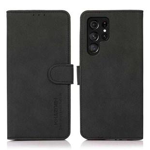 For Samsung Galaxy S24 Ultra 5G KHAZNEH Matte Texture Leather Phone Case(Black)
