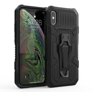 For iPhone X / XS Machine Armor Warrior Shockproof PC + TPU Protective Case(Black)