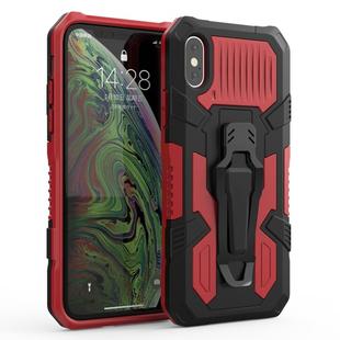 For iPhone XR Machine Armor Warrior Shockproof PC + TPU Protective Case(Red)