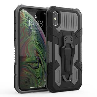 For iPhone XR Machine Armor Warrior Shockproof PC + TPU Protective Case(Space Gray)