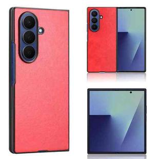 For Samsung Galaxy Z Fold7 5G Litchi Texture Back Cover Phone Case(Red)