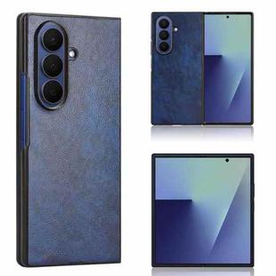 For Samsung Galaxy Z Fold7 5G Litchi Texture Back Cover Phone Case(Blue)