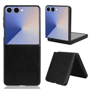 For Samsung Galaxy Z Flip7 5G Litchi Texture Back Cover Phone Case(Black)