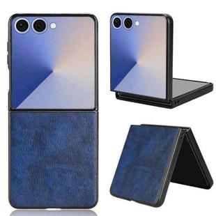 For Samsung Galaxy Z Flip7 5G Litchi Texture Back Cover Phone Case(Blue)
