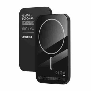 MOMAX Q.MAG X Portable Metal Magnetic Wireless Power Bank, Capacity:5000mAh(Black)