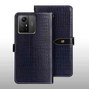 For Xiaomi Redmi Note 12S idewei Crocodile Texture Leather Phone Case(Dark Blue)