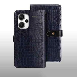 For Xiaomi Redmi Note 13 Pro+ 5G idewei Crocodile Texture Leather Phone Case(Dark Blue)