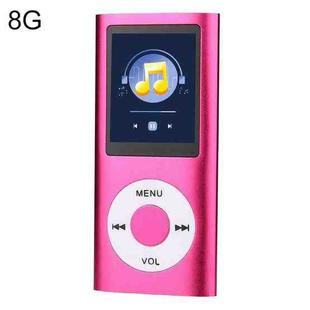 1.8 inch TFT Screen Metal MP4 Player With 8G TF Card+Earphone+Cable(Rose Red)