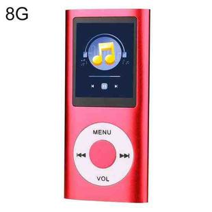 1.8 inch TFT Screen Metal MP4 Player With 8G TF Card+Earphone+Cable(Red)
