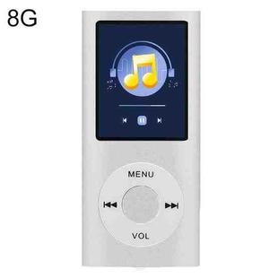 1.8 inch TFT Screen Metal MP4 Player With 8G TF Card+Earphone+Cable(Silver)