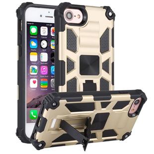 For iPhone 6 Shockproof TPU + PC Magnetic Protective Case with Holder(Gold)