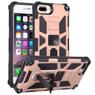 For iPhone 6 Plus Shockproof TPU + PC Magnetic Protective Case with Holder(Rose Gold)